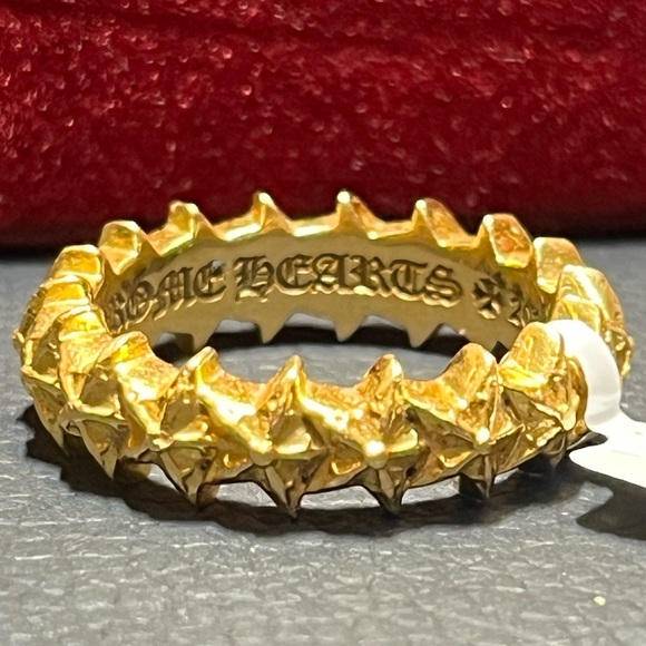 Chrome Hearts 2020 22K Yellow Gold Star Band Ring - Picture 1 of 8